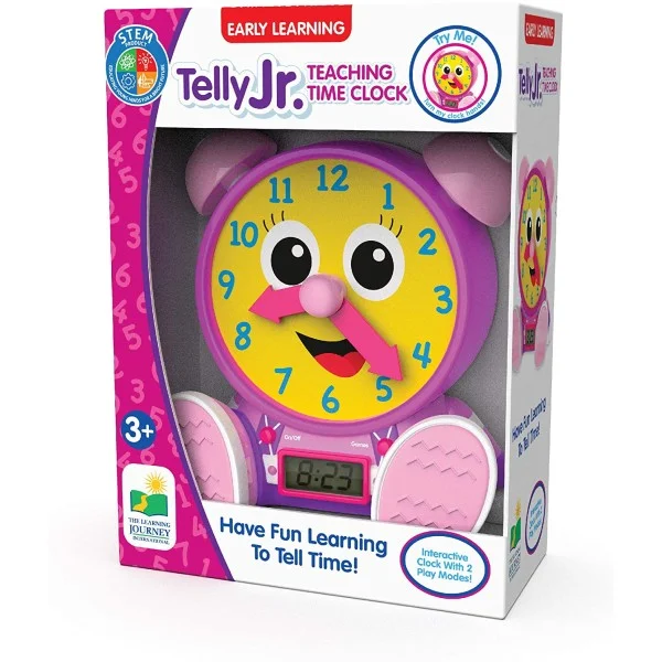 The Learning Journey Telly Jr. Teaching Time Clock, Pink - 798621-T